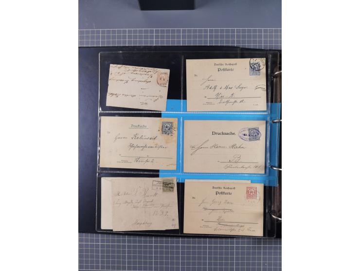 Magdeburg-Courier: 1886/1900, ca. 80 Briefe, Karten und ungebrauchte/gebrauchte Ganzsachen inkl. Privatpost Courier. Dabei u.