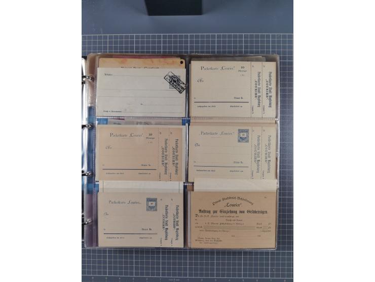 Magdeburg-Courier: 1886/1900, ca. 80 Briefe, Karten und ungebrauchte/gebrauchte Ganzsachen inkl. Privatpost Courier. Dabei u.