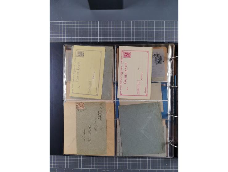 Magdeburg-Courier: 1886/1900, ca. 80 Briefe, Karten und ungebrauchte/gebrauchte Ganzsachen inkl. Privatpost Courier. Dabei u.