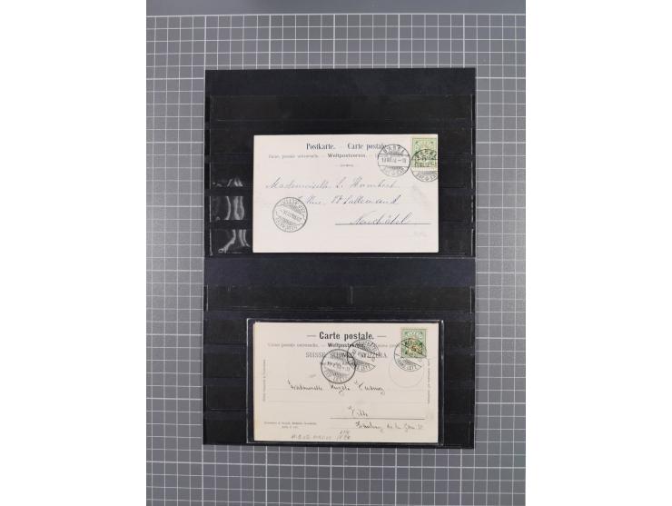 RASIERKLINGEN-STEMPEL: Umfangreiche Sammlung, sauber nach Orten Aarau bis Zürich zusammengetragen, dabei über 220 Briefe und 