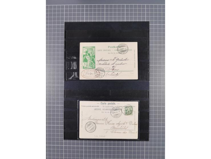 RASIERKLINGEN-STEMPEL: Umfangreiche Sammlung, sauber nach Orten Aarau bis Zürich zusammengetragen, dabei über 220 Briefe und 