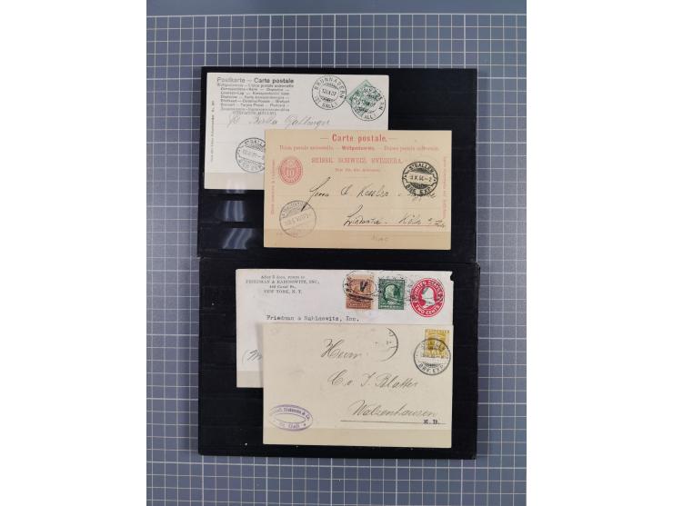 RASIERKLINGEN-STEMPEL: Umfangreiche Sammlung, sauber nach Orten Aarau bis Zürich zusammengetragen, dabei über 220 Briefe und 