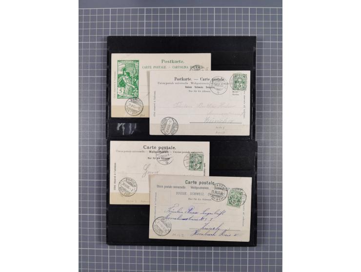 RASIERKLINGEN-STEMPEL: Umfangreiche Sammlung, sauber nach Orten Aarau bis Zürich zusammengetragen, dabei über 220 Briefe und 