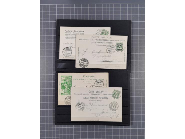 RASIERKLINGEN-STEMPEL: Umfangreiche Sammlung, sauber nach Orten Aarau bis Zürich zusammengetragen, dabei über 220 Briefe und 