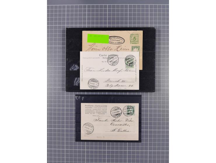 RASIERKLINGEN-STEMPEL: Umfangreiche Sammlung, sauber nach Orten Aarau bis Zürich zusammengetragen, dabei über 220 Briefe und 