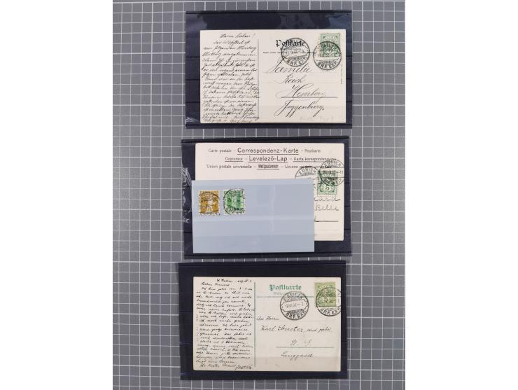 RASIERKLINGEN-STEMPEL: Umfangreiche Sammlung, sauber nach Orten Aarau bis Zürich zusammengetragen, dabei über 220 Briefe und 