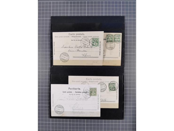 RASIERKLINGEN-STEMPEL: Umfangreiche Sammlung, sauber nach Orten Aarau bis Zürich zusammengetragen, dabei über 220 Briefe und 