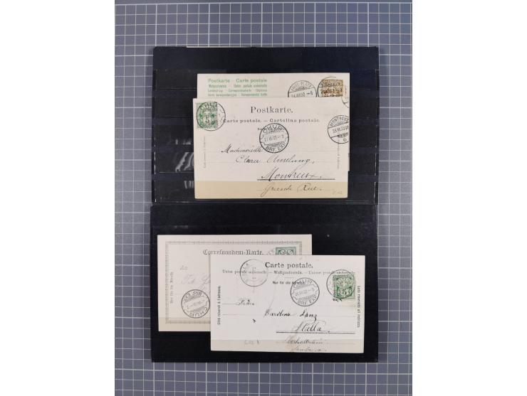 RASIERKLINGEN-STEMPEL: Umfangreiche Sammlung, sauber nach Orten Aarau bis Zürich zusammengetragen, dabei über 220 Briefe und 