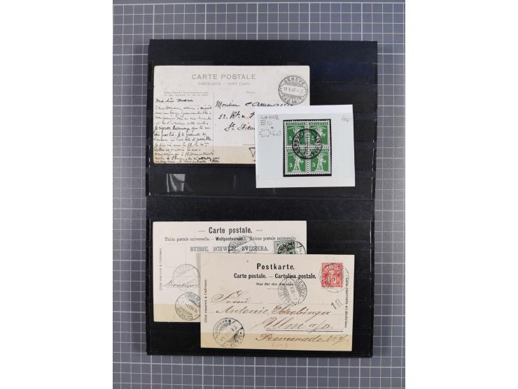 RASIERKLINGEN-STEMPEL: Umfangreiche Sammlung, sauber nach Orten Aarau bis Zürich zusammengetragen, dabei über 220 Briefe und 