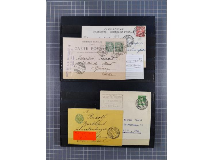 RASIERKLINGEN-STEMPEL: Umfangreiche Sammlung, sauber nach Orten Aarau bis Zürich zusammengetragen, dabei über 220 Briefe und 