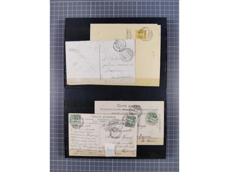 RASIERKLINGEN-STEMPEL: Umfangreiche Sammlung, sauber nach Orten Aarau bis Zürich zusammengetragen, dabei über 220 Briefe und 