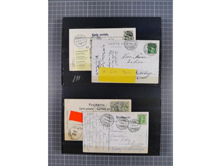 RASIERKLINGEN-STEMPEL: Umfangreiche Sammlung, sauber nach Orten Aarau bis Zürich zusammengetragen, dabei über 220 Briefe und 