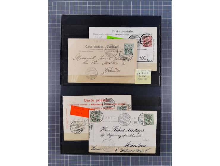 RASIERKLINGEN-STEMPEL: Umfangreiche Sammlung, sauber nach Orten Aarau bis Zürich zusammengetragen, dabei über 220 Briefe und 