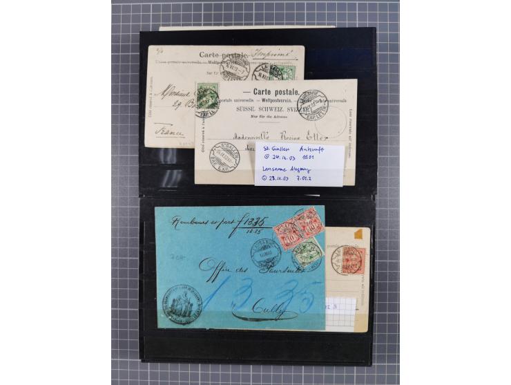 RASIERKLINGEN-STEMPEL: Umfangreiche Sammlung, sauber nach Orten Aarau bis Zürich zusammengetragen, dabei über 220 Briefe und 