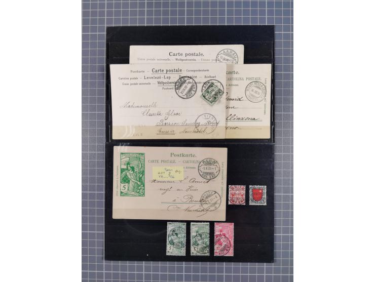 RASIERKLINGEN-STEMPEL: Umfangreiche Sammlung, sauber nach Orten Aarau bis Zürich zusammengetragen, dabei über 220 Briefe und 