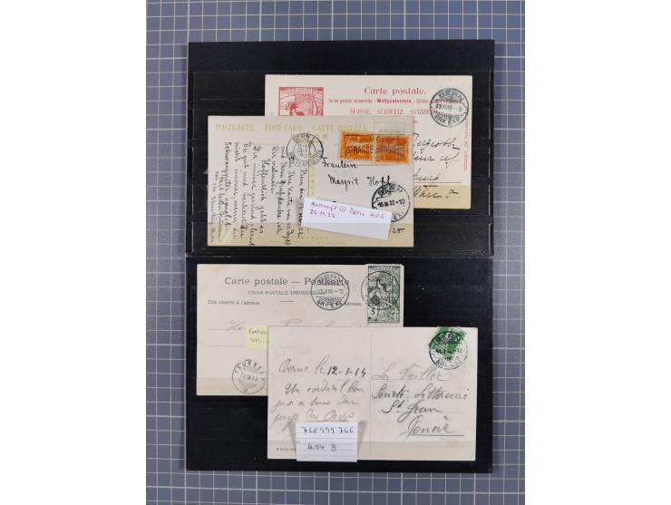 RASIERKLINGEN-STEMPEL: Umfangreiche Sammlung, sauber nach Orten Aarau bis Zürich zusammengetragen, dabei über 220 Briefe und 