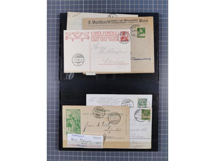 RASIERKLINGEN-STEMPEL: Umfangreiche Sammlung, sauber nach Orten Aarau bis Zürich zusammengetragen, dabei über 220 Briefe und 