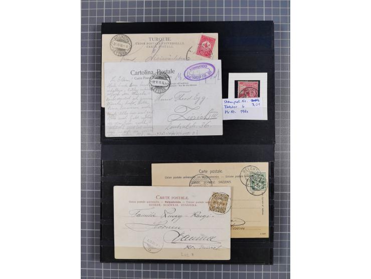 RASIERKLINGEN-STEMPEL: Umfangreiche Sammlung, sauber nach Orten Aarau bis Zürich zusammengetragen, dabei über 220 Briefe und 