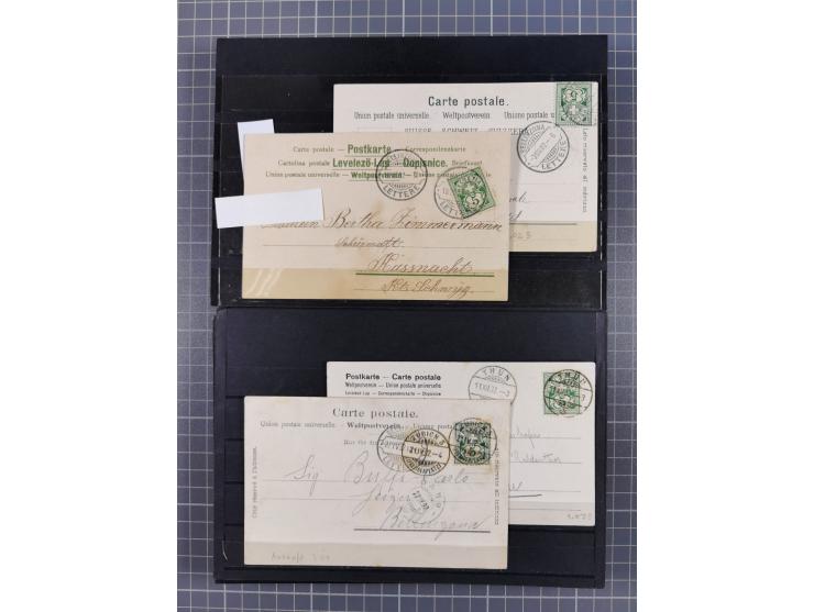 RASIERKLINGEN-STEMPEL: Umfangreiche Sammlung, sauber nach Orten Aarau bis Zürich zusammengetragen, dabei über 220 Briefe und 