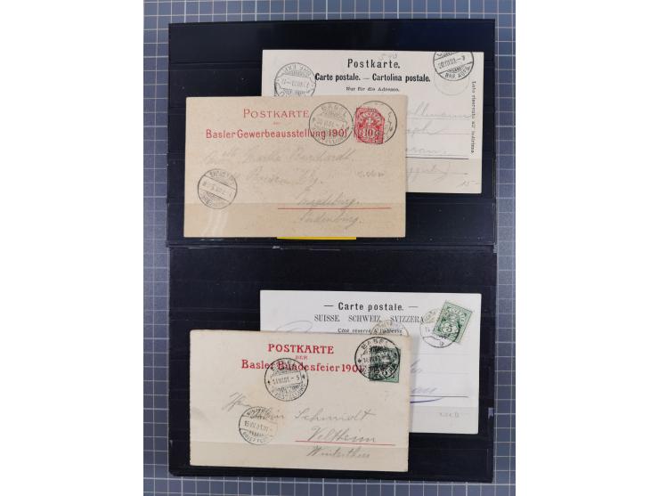 RASIERKLINGEN-STEMPEL: Umfangreiche Sammlung, sauber nach Orten Aarau bis Zürich zusammengetragen, dabei über 220 Briefe und 