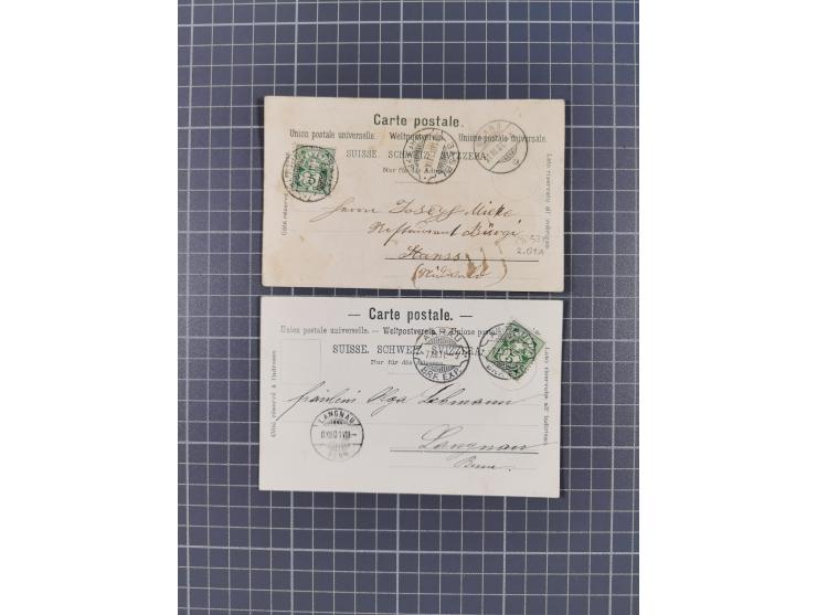 RASIERKLINGEN-STEMPEL: Umfangreiche Sammlung, sauber nach Orten Aarau bis Zürich zusammengetragen, dabei über 220 Briefe und 