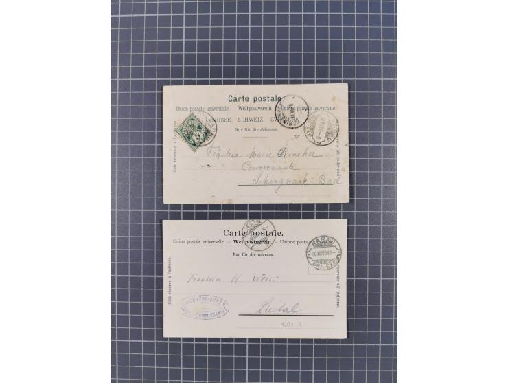 RASIERKLINGEN-STEMPEL: Umfangreiche Sammlung, sauber nach Orten Aarau bis Zürich zusammengetragen, dabei über 220 Briefe und 