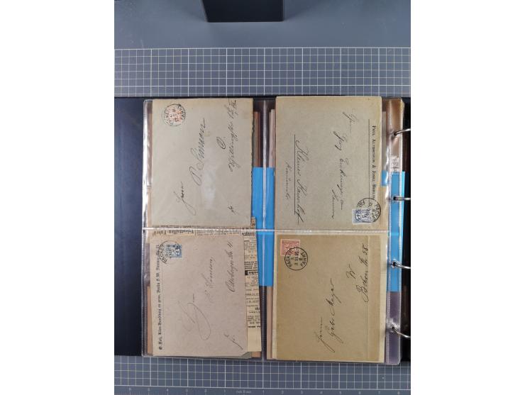 Berlin-Berliner Packetfahrt-Gesellschaft: 1886/1915, frankierte Post mit ca. 90 Briefen, Karten und Drucksachen mit diversen 