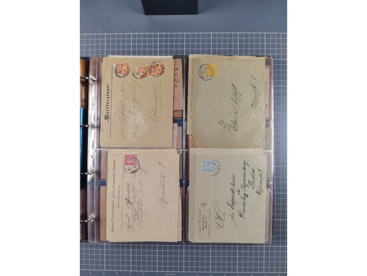 Berlin-Berliner Packetfahrt-Gesellschaft: 1886/1915, frankierte Post mit ca. 90 Briefen, Karten und Drucksachen mit diversen 