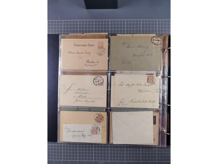 Berlin-Berliner Packetfahrt-Gesellschaft: 1886/1915, frankierte Post mit ca. 90 Briefen, Karten und Drucksachen mit diversen 