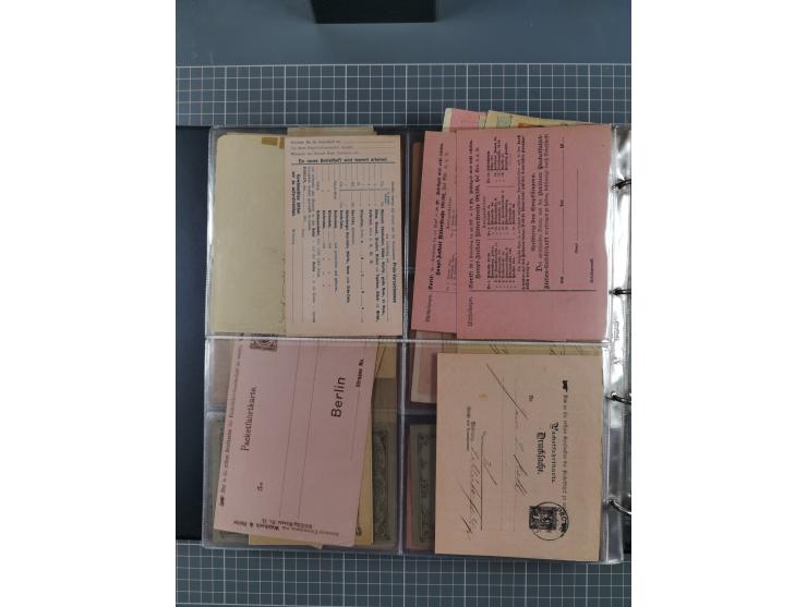 Berlin-Berliner Packetfahrt-Gesellschaft: 1886/1902, interessante Sammlung “Ganzsachenkarten und Streifbänder” mit ca.290 ung