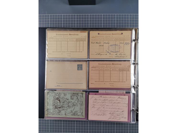 Berlin-Berliner Packetfahrt-Gesellschaft: 1886/1902, interessante Sammlung “Ganzsachenkarten und Streifbänder” mit ca.290 ung