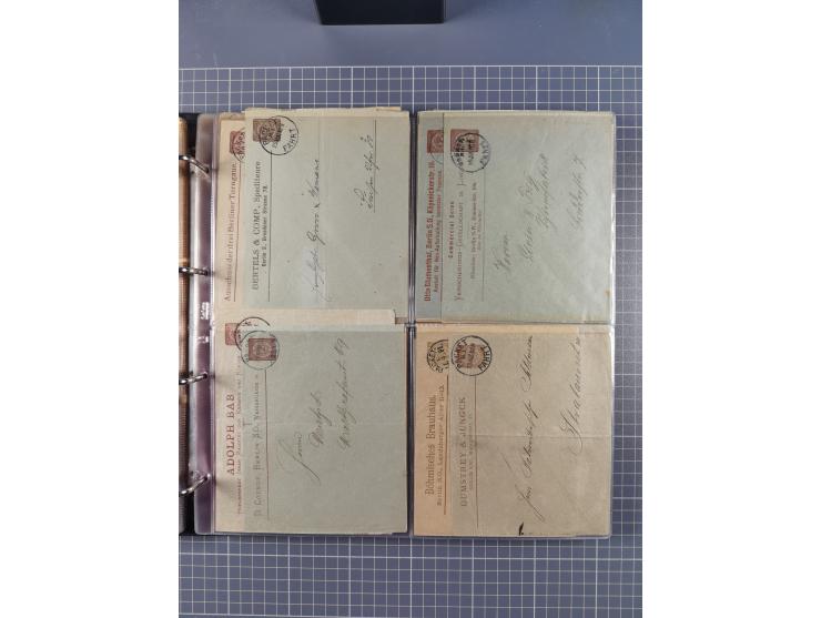 Berlin-Berliner Packetfahrt Gesellschaft: 1886/1900, umfangreiche Sammlung “Ganzsachen-Kartenbriefe und Umschläge” mit ca. &n