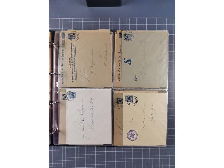 Berlin-Berliner Packetfahrt Gesellschaft: 1886/1900, umfangreiche Sammlung “Ganzsachen-Kartenbriefe und Umschläge” mit ca. &n