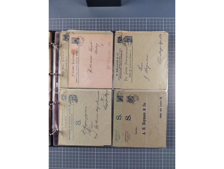Berlin-Berliner Packetfahrt Gesellschaft: 1886/1900, umfangreiche Sammlung “Ganzsachen-Kartenbriefe und Umschläge” mit ca. &n