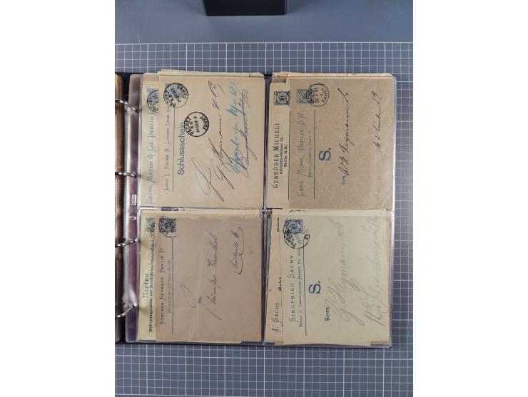 Berlin-Berliner Packetfahrt Gesellschaft: 1886/1900, umfangreiche Sammlung “Ganzsachen-Kartenbriefe und Umschläge” mit ca. &n
