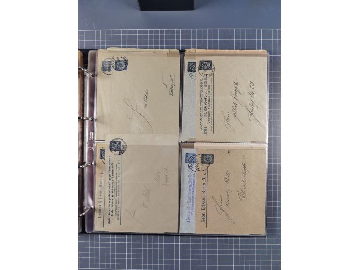 Berlin-Berliner Packetfahrt Gesellschaft: 1886/1900, umfangreiche Sammlung “Ganzsachen-Kartenbriefe und Umschläge” mit ca. &n