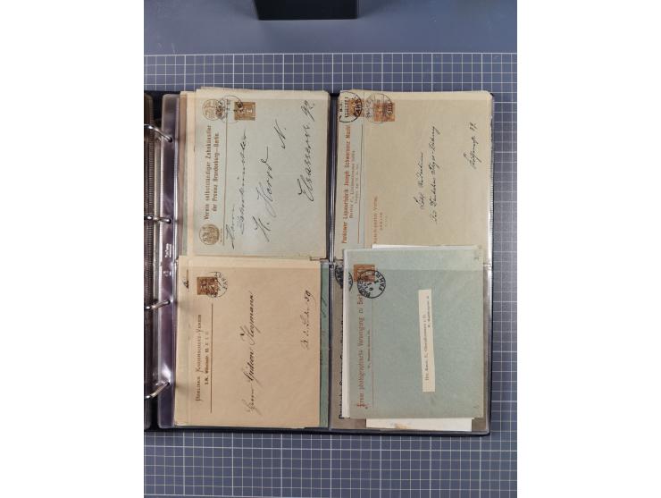 Berlin-Berliner Packetfahrt Gesellschaft: 1886/1900, umfangreiche Sammlung “Ganzsachen-Kartenbriefe und Umschläge” mit ca. &n