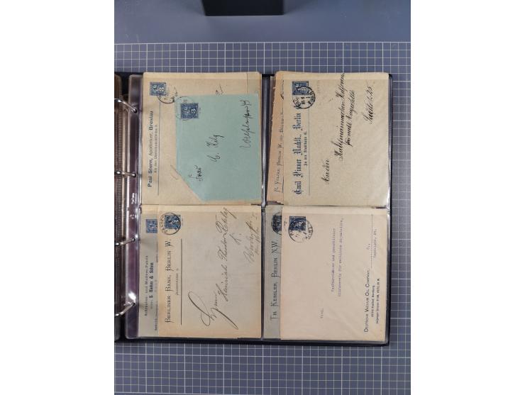 Berlin-Berliner Packetfahrt Gesellschaft: 1886/1900, umfangreiche Sammlung “Ganzsachen-Kartenbriefe und Umschläge” mit ca. &n