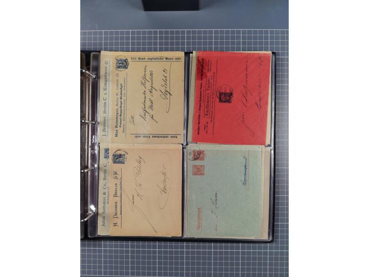 Berlin-Berliner Packetfahrt Gesellschaft: 1886/1900, umfangreiche Sammlung “Ganzsachen-Kartenbriefe und Umschläge” mit ca. &n