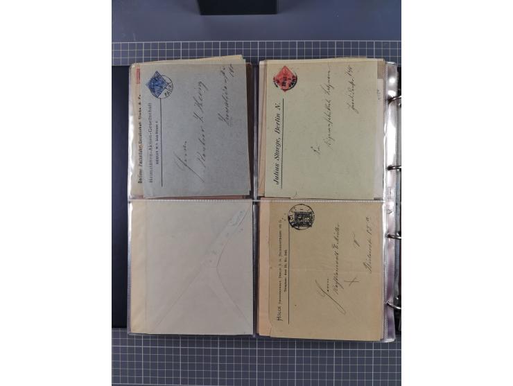 Berlin-Berliner Packetfahrt Gesellschaft: 1886/1900, umfangreiche Sammlung “Ganzsachen-Kartenbriefe und Umschläge” mit ca. &n
