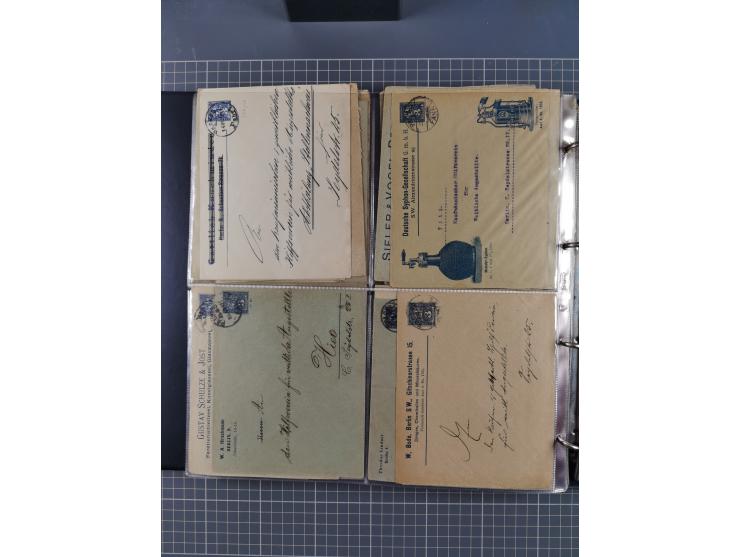 Berlin-Berliner Packetfahrt Gesellschaft: 1886/1900, umfangreiche Sammlung “Ganzsachen-Kartenbriefe und Umschläge” mit ca. &n