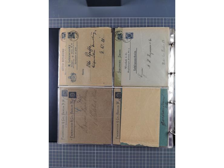 Berlin-Berliner Packetfahrt Gesellschaft: 1886/1900, umfangreiche Sammlung “Ganzsachen-Kartenbriefe und Umschläge” mit ca. &n