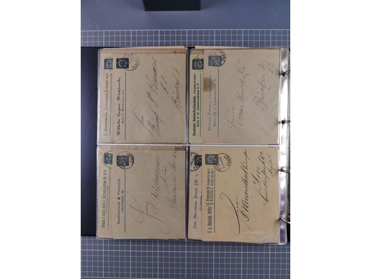 Berlin-Berliner Packetfahrt Gesellschaft: 1886/1900, umfangreiche Sammlung “Ganzsachen-Kartenbriefe und Umschläge” mit ca. &n