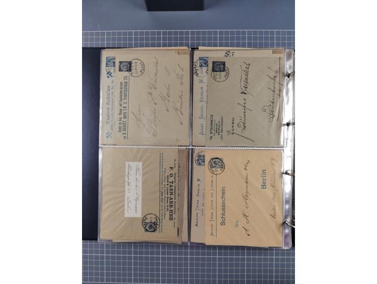 Berlin-Berliner Packetfahrt Gesellschaft: 1886/1900, umfangreiche Sammlung “Ganzsachen-Kartenbriefe und Umschläge” mit ca. &n