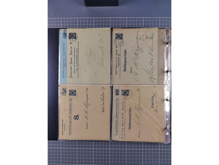 Berlin-Berliner Packetfahrt Gesellschaft: 1886/1900, umfangreiche Sammlung “Ganzsachen-Kartenbriefe und Umschläge” mit ca. &n