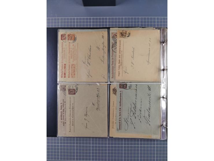 Berlin-Berliner Packetfahrt Gesellschaft: 1886/1900, umfangreiche Sammlung “Ganzsachen-Kartenbriefe und Umschläge” mit ca. &n