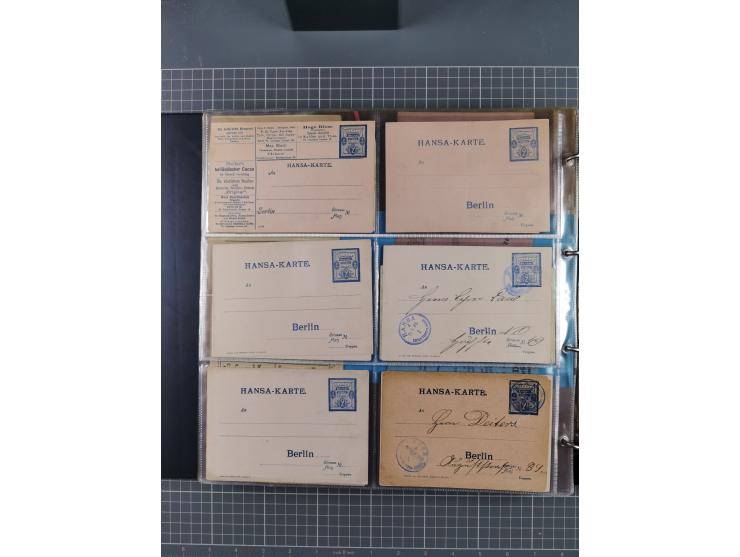 Berlin: 1873/1900, Sammlung diverser Anstalten mit Schwerpunkt bei der “HANSA” und “Berliner Verkehrs-Anstalt” mit ca. 160 Br