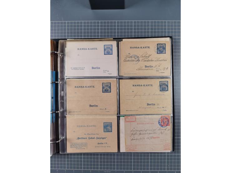 Berlin: 1873/1900, Sammlung diverser Anstalten mit Schwerpunkt bei der “HANSA” und “Berliner Verkehrs-Anstalt” mit ca. 160 Br