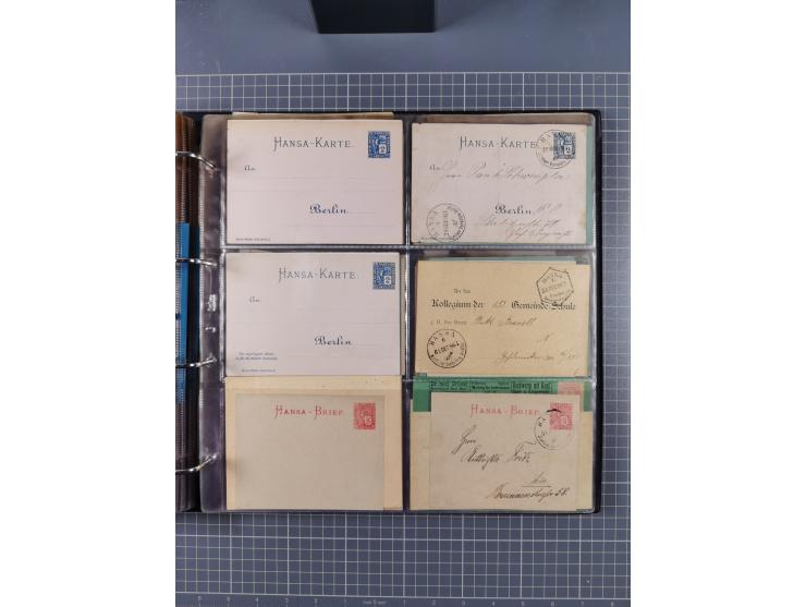 Berlin: 1873/1900, Sammlung diverser Anstalten mit Schwerpunkt bei der “HANSA” und “Berliner Verkehrs-Anstalt” mit ca. 160 Br
