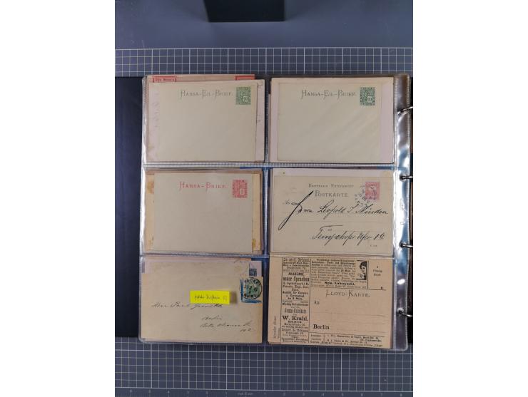 Berlin: 1873/1900, Sammlung diverser Anstalten mit Schwerpunkt bei der “HANSA” und “Berliner Verkehrs-Anstalt” mit ca. 160 Br